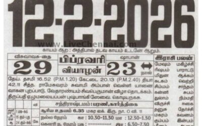 Auspicious (Nalla Neram) time today (Feb 12th)