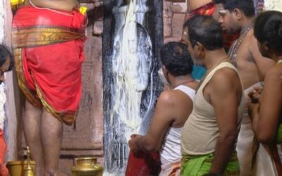 திருவண்ணாமலை அண்ணாமலையார் கோவிலில் லிங்கோத்பவருக்கு அபிஷேகம்!