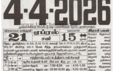Auspicious (Nalla Neram) time today (April 4th)
