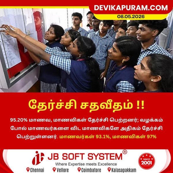 பிளஸ் 2 தேர்ச்சி சதவீதம்!